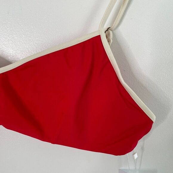Andie The Bells Swim Bikini Top Women's XL Red Poppy Nylon Stretch Swimwear - Picture 6 of 9